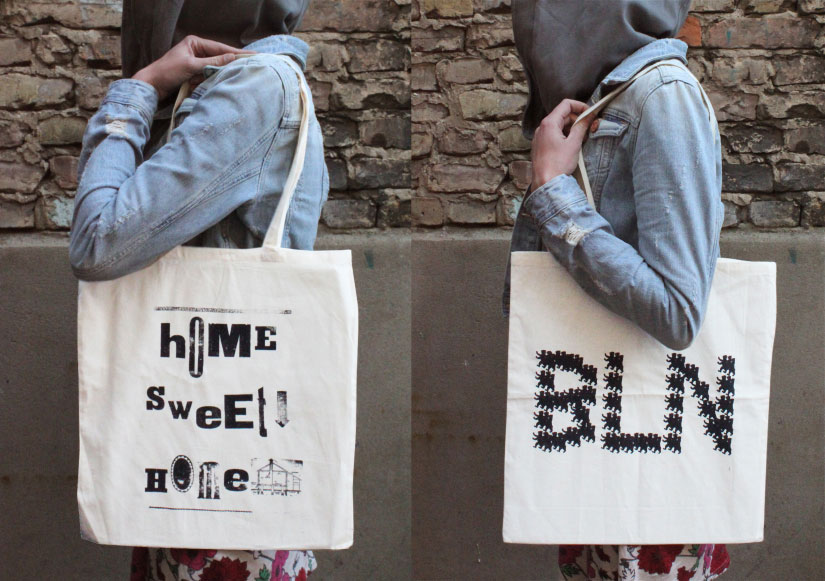 HOME SWEET HOME & BLN – Jutebeutel. Siebdruck. Hier bestellen!